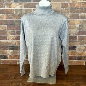 Women's grey sparkle turtleneck by DKNY size medium